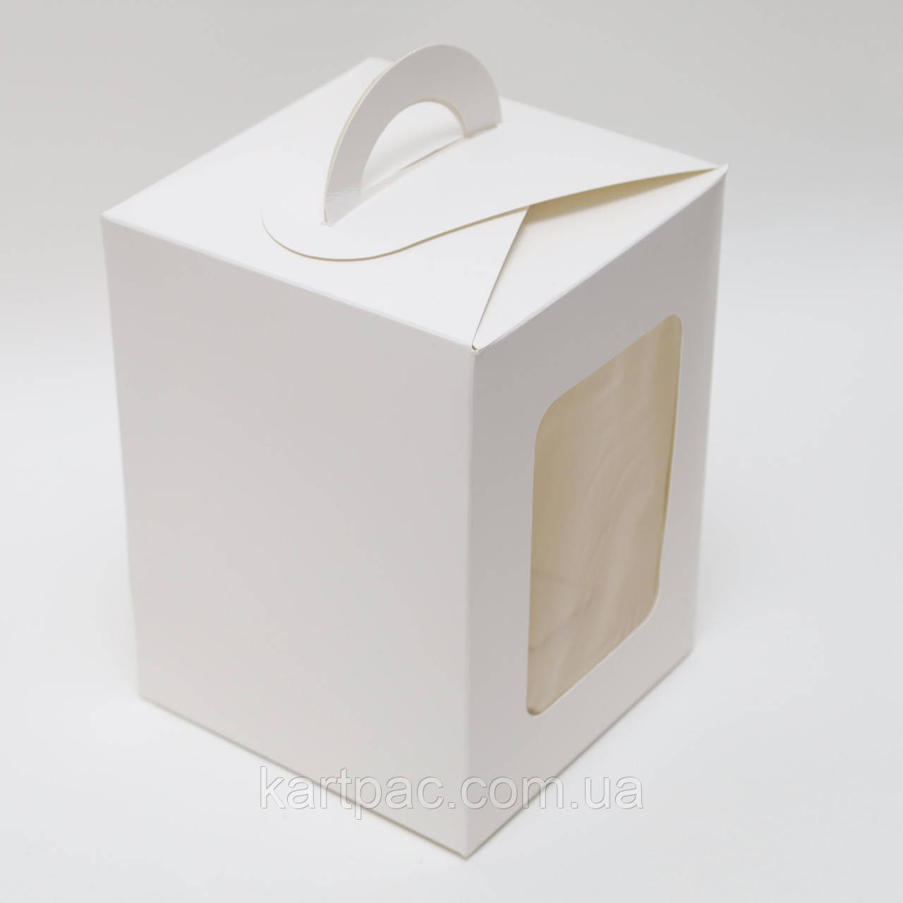 Упаковка для кулічів крейдована біла 140*140*190, фото 1
