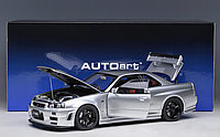 Колекційна модель авто Nissan Skyline GT-R (R34) Nismo Z-tune 2005 silver 1:18 AUTOart