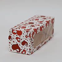 Коробка для макарон з віконцем 170*55*55 серце