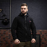 Куртка флісова чоловіча Grifon Осло двохсторонній фліс чорний (M-ХXL), фото 4