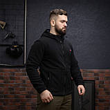 Куртка флісова чоловіча Grifon Осло двохсторонній фліс чорний (M-ХXL), фото 8