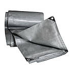 Тент тарпауліновий сірий 160 г/м2 5 х 8 м "PLANDEKA", універсальний з люверсами, фото 3