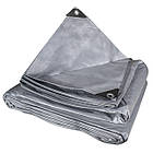 Тент тарпауліновий сірий 160 г/м2 5 х 8 м "PLANDEKA", універсальний з люверсами, фото 9