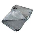 Тент тарпауліновий сірий 160 г/м2 5 х 8 м "PLANDEKA", універсальний з люверсами, фото 6