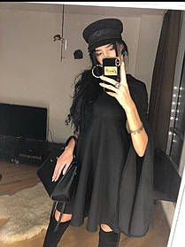 Жіноче плаття креп-дайвінг 46-48 чорний