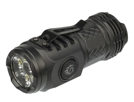 LED ліхтарик акумуляторний L-S60 потрійний 600 mAh black, фото 1