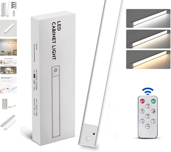 LED світильник 20-2B з датчиком руху та освітленості, акумулятором, в алюмінієвому корп. 20 см, 2W сріблястий