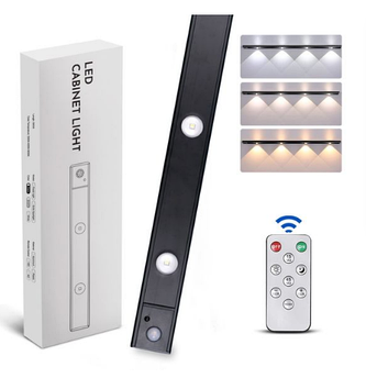 LED світильник cat`s eye 60-2B  з акумулятором, датчиком руху та освітленості 60 см 2W чорний