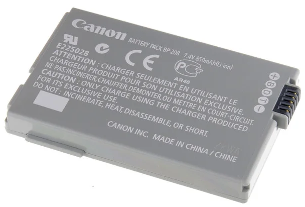 Батарея Canon BP-208 (Canon DC10, DC100, DC20, DC201, DC19, DC21, DC210, DC22, DC220, DC230, DC40, DC50, DC51, DC95, Elura100), фото 1