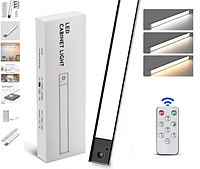 LED світильник 80-4B з пультом, АКБом, датчиком руху та освітленості 80 см 4.5W алюмінієвий чорний