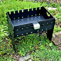 Мангал розбірний з автоматичною шашличницею 6 шампурів