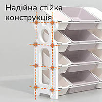 Пластиковий дитячий комод для зберігання іграшок з ящиками Lumpurini Michele M, фото 4