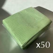 Нагрудники стоматологічні тришарові 50 шт. Салатові