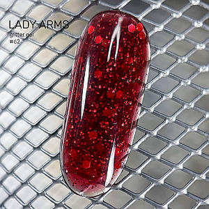 062 HOLIDAY and WINE builder GLITTER GEL Lady Arms 10гр.