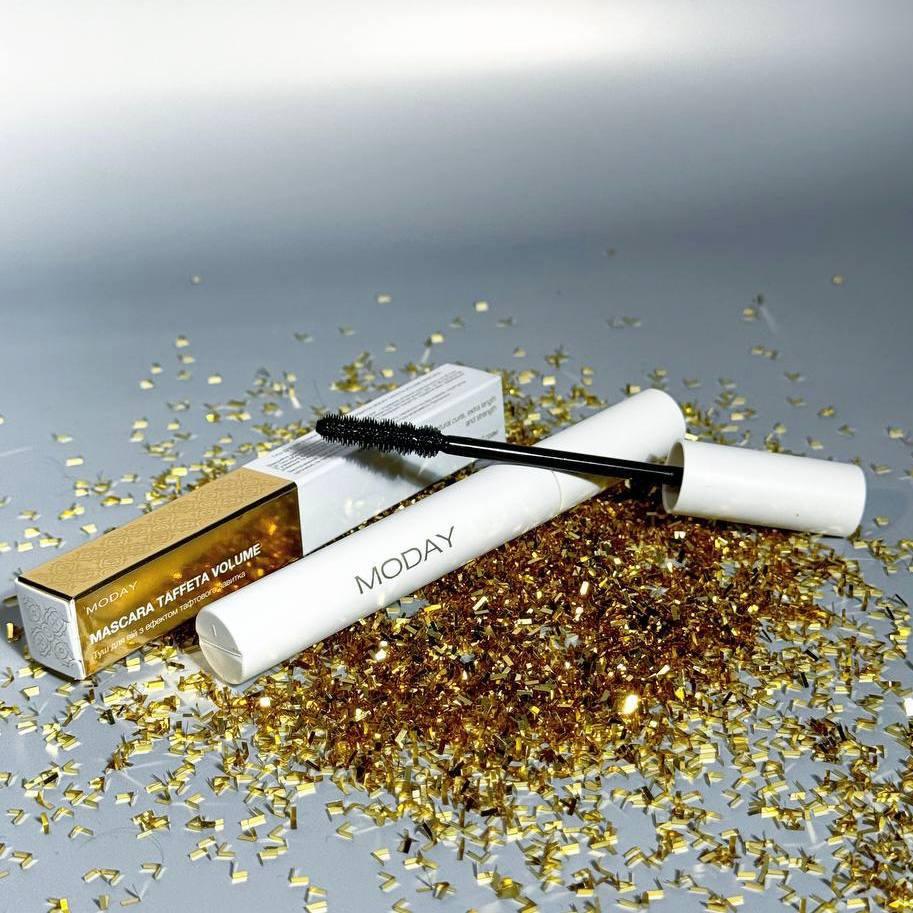 Туш для вій з ефектом тафтового завитка MODAY Taffeta Volume Mascara 10 грам, фото 1