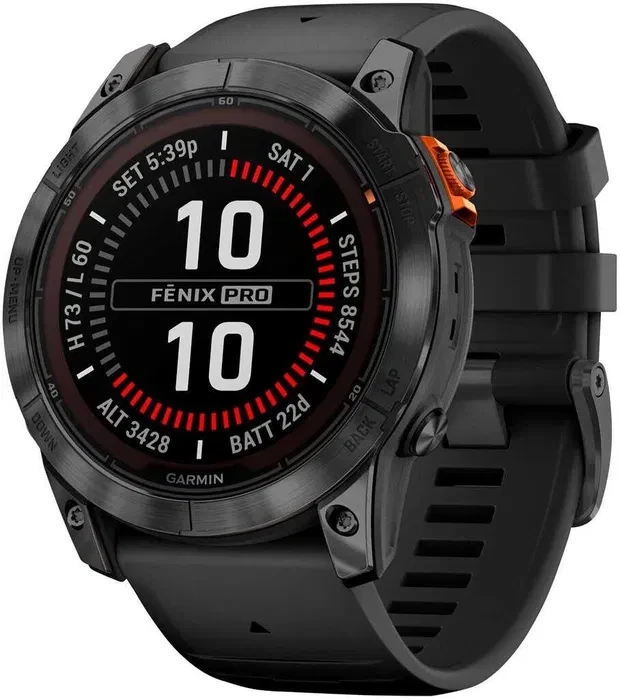Garmin Fenix 7X Pro Solar Slate Grey Black Band 010-02778-01 Розумний годинник, фото 1