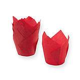 Тартолетка для кексів"Тюльпан Червоний" (50*75/100) (100шт)/ТЛ-175/ (1 уп.), фото 4