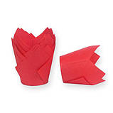 Тартолетка для кексів"Тюльпан Червоний" (50*75/100) (100шт)/ТЛ-175/ (1 уп.), фото 3