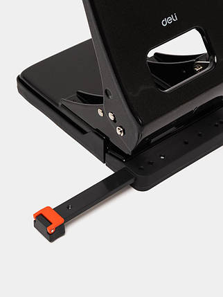 Діркопробивач Deli 0143 мікс 45листов пластик 2 отв з лінійкою "легкий натиск", фото 2