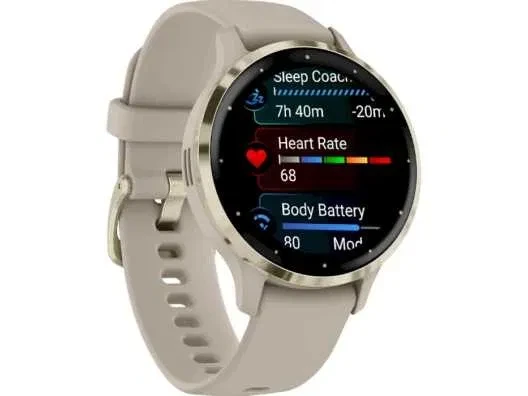 Garmin Venu 3S Soft Gold S. Steel Bezel w. French Gray Case and S. Band 010-02785-42 Розумний годинник, фото 1