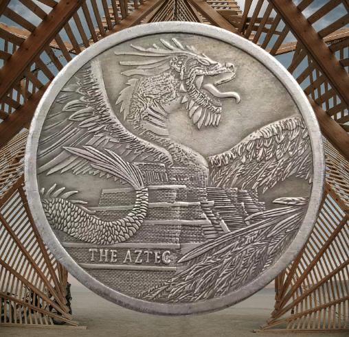 Сувенір монета долар США "Дракон і піраміди Ацтеків". Hobo Coin American Morgan