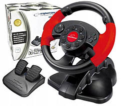 Руль ігровий Esperanza USB PC/PS3/PS2 Red EG103