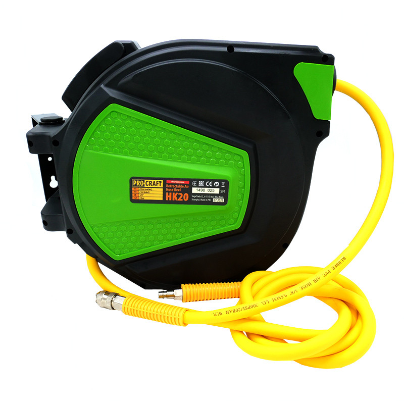 Пневмошланг довжиною 20 м. тиск 8 бар. в котушці Procraft HK20