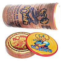 Кришки для консервації антикорозійні золотисті "Полінка" на стандартну банку СКО 1-82, 50 шт. Україна