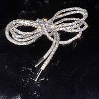 Поясок стразовий з металевими срібними наконечниками Crystal. Діаметр 6 мм - 2 метри