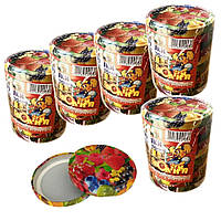 Кришка гвинтова для консервації Полінка Twist-off 100 мм з малюнком, 50 шт. (5х10). Україна