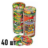 Кришка гвинтова для консервації Полінка Twist-off 66 мм з малюнком (для майонезных банок), 40 шт. (2х20). Україна