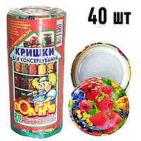 Кришка гвинтова для консервації Полінка Twist-off 82 мм з малюнком, 40 шт. (2х20). Україна