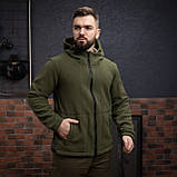Куртка флісова чоловіча Grifon Осло двохсторонній фліс хакі (M-ХXL), фото 8