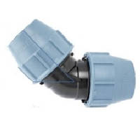 Коліно 45°, d 20х20 мм, Unidelta, затискне, компресійне