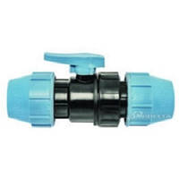 Кран, d 32-32 мм, кульовий ( вентиль) Унідельта затискний,поліпропіленовий