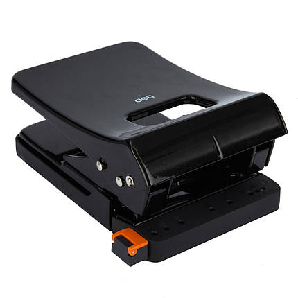 Діркопробивач Deli 0143 мікс 45листов пластик 2 отв з лінійкою "легкий натиск", фото 3