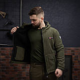 Куртка флісова чоловіча Grifon Осло двохсторонній фліс хакі (M-ХXL), фото 9