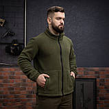 Куртка флісова чоловіча Grifon Осло двохсторонній фліс хакі (M-ХXL), фото 4