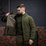 Куртка флісова чоловіча Grifon Осло двохсторонній фліс хакі (M-ХXL), фото 6