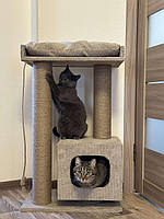 Кігтеточка комплекс будиночок для кота з лежанкою 85*55*35 см Моко