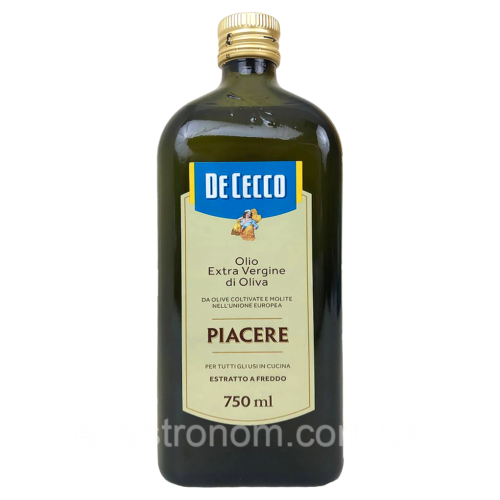 Олія оливкова екстра піачере Де Чекко Dececco extra piacere 750ml 12шт/ящ (Код: 00-00017133)