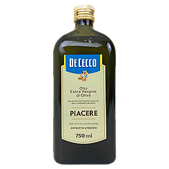 Олія оливкова екстра піачере Де Чекко Dececco extra piacere 750ml 12шт/ящ (Код: 00-00017133)