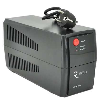 Ritar RTP500 (300W) Standby-L, LED, AVR, 1st, 2xSCHUKO, 1x12V4.5Ah Джерела безперебійного живлення