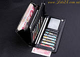 Шкіряний чоловічий клатч Curewe Kerien портмоне гаманець гаманець чорний, фото 3