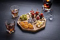 Мінажниця  восьмикутна на 5 секцій деревина дуб 30х30 см