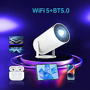 Мультимедійний проектор на Android 11 з Bluetooth та Wi-Fi 3326 Білий, фото 2