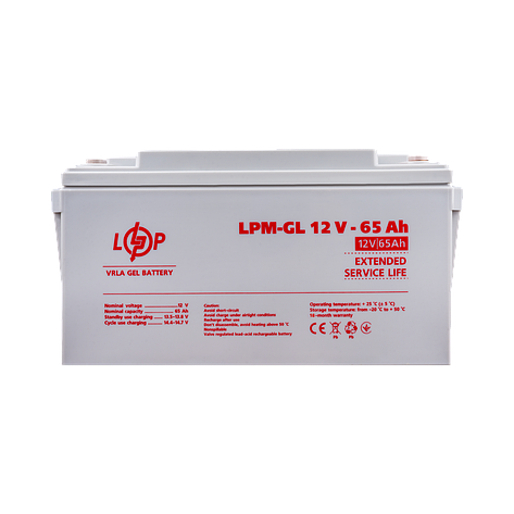 Акумулятор гелевий LPM-GL 12V - 65 Ah, фото 1