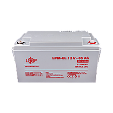 Акумулятор гелевий LPM-GL 12V - 65 Ah, фото 3