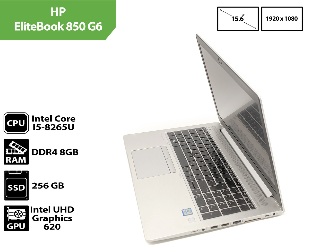 Ноутбук НР EliteBook 850 G6 (15.6" / Intel Core I5-8265U / 8Gb / SSD 256Gb)