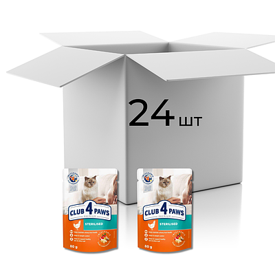 "CLUB 4 PAWS" (консервированный корм для котов)